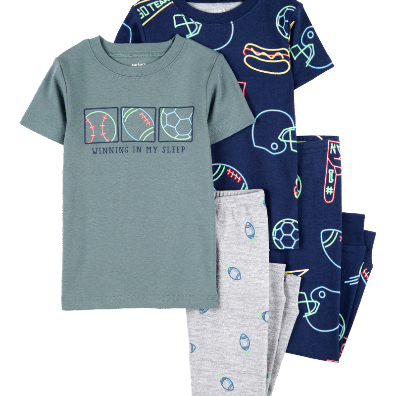 Toddler 4-Piece Sports Cotton Pyjamas
